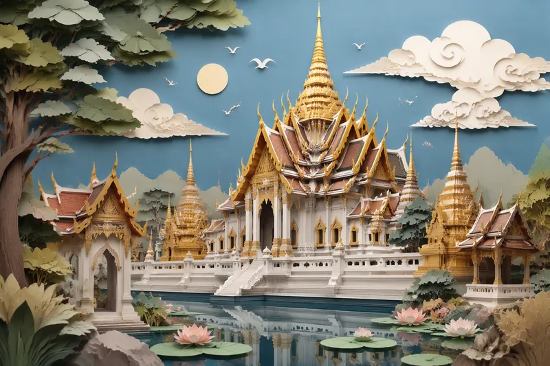 Kultainen buddhalainen temppeli Cha Amissa Kultainen buddhalainen temppeli Cha Amissa