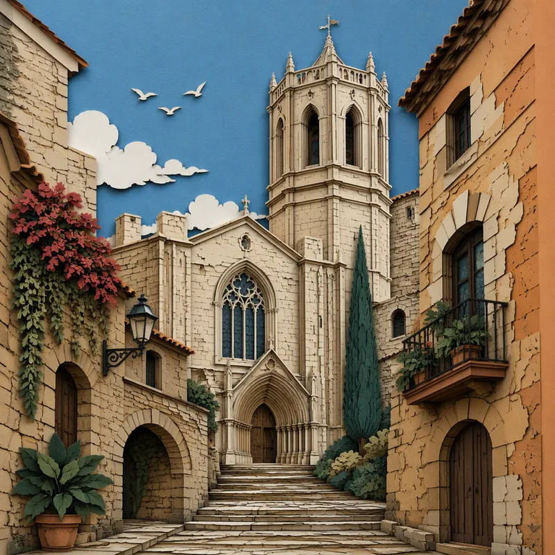 Basilica de Sant Feliu -kirkon goottilainen arkkitehtuuri