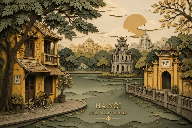 Historiallisia rakennuksia Hanoissa