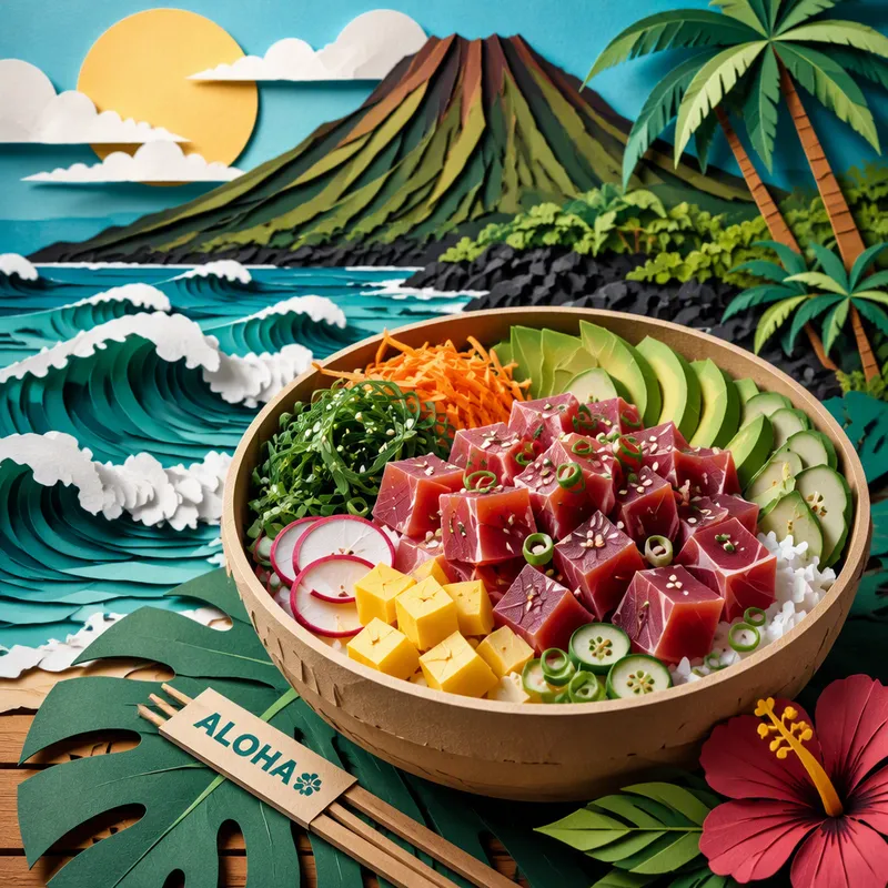 Tuore poke-kulho ja havaijilaista ruokakulttuuria Tuore poke-kulho ja havaijilaista ruokakulttuuria