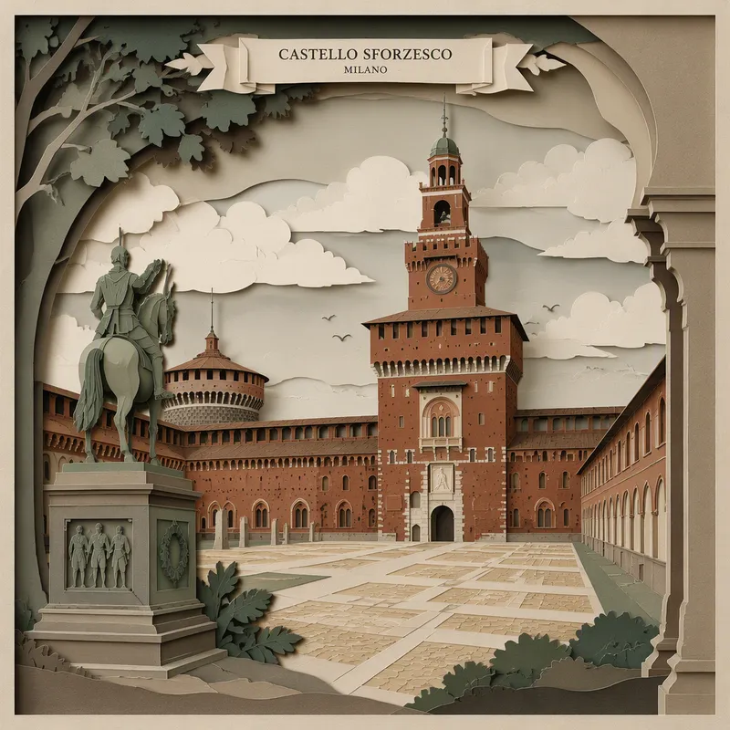 Sforzesco-linnan muurit ja tornit