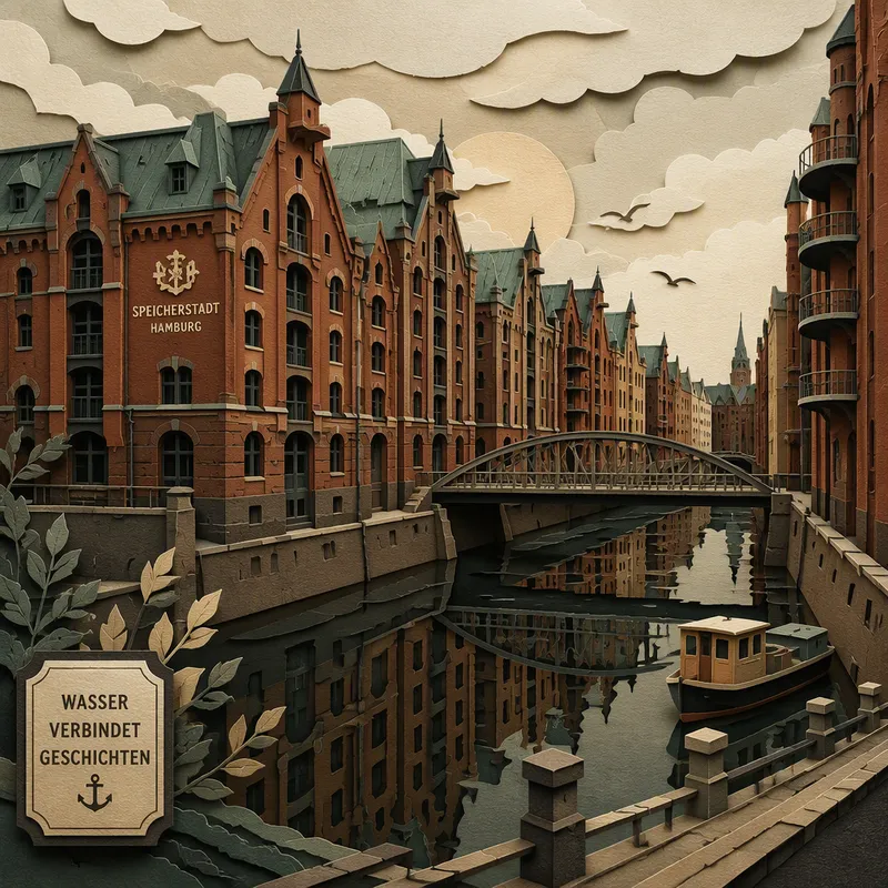 Historialliset makasiinit Speicherstadtin kanavien varrella