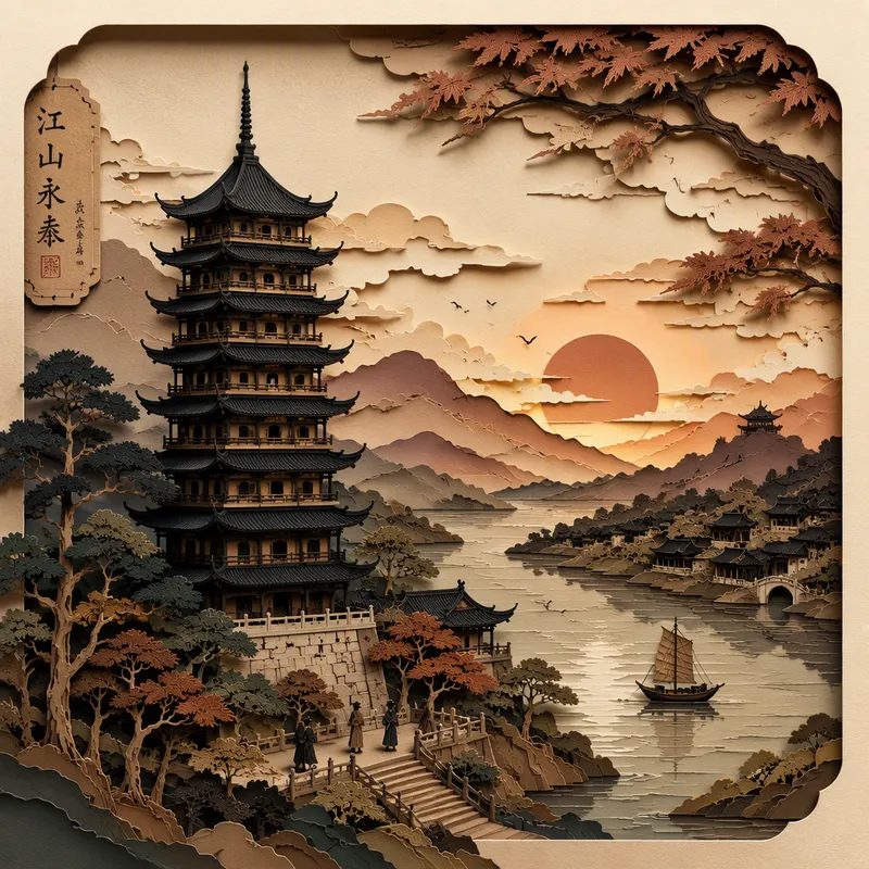 Thien Mu -pagodi Perfume-joen rannalla