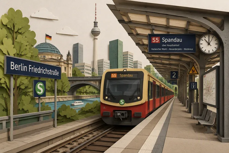 Moderni S-Bahn-juna saapumassa asemalle