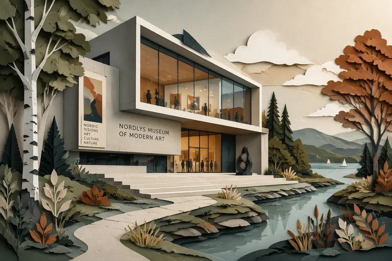 Moderni taidemuseorakennus Bergenissä Moderni taidemuseorakennus Bergenissä