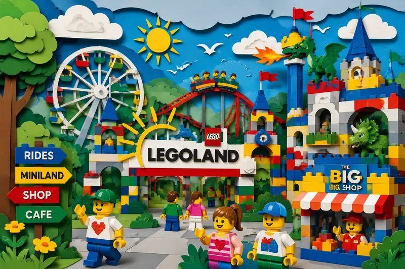 Värikkäitä legoista rakennettuja pienoismalleja puistossa Värikkäitä legoista rakennettuja pienoismalleja puistossa