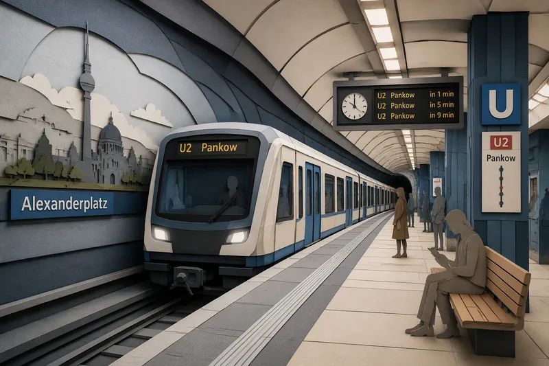 Moderni metro saapumassa Hampurin asemalle Moderni metro saapumassa Hampurin asemalle