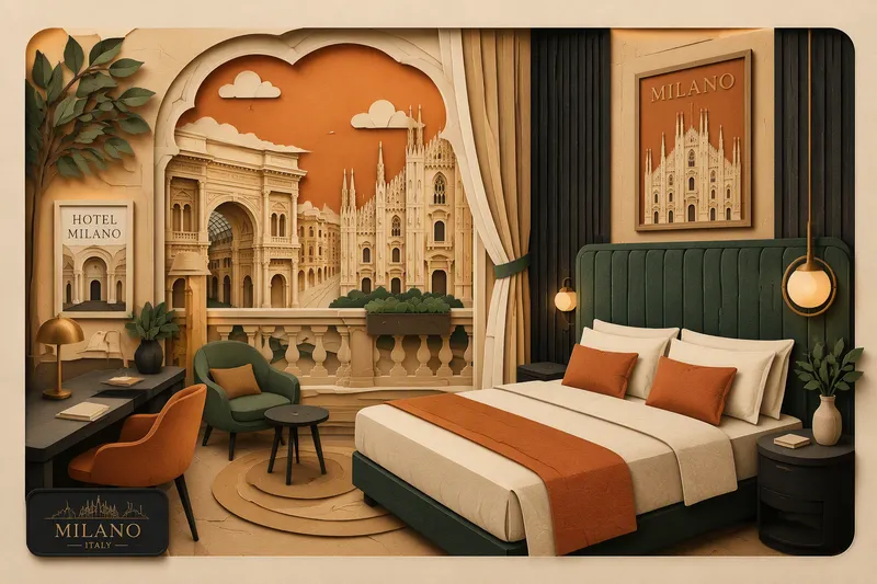 Moderni hotellihuone Milanossa