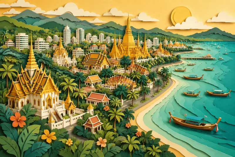 Thaimaan lomakohteiden upeat maisemat ja kultaiset temppelit Thaimaan lomakohteiden upeat maisemat ja kultaiset temppelit