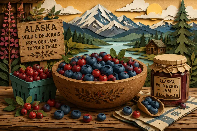 Tuoreita alaskalaisia marjoja luonnon helmassa Tuoreita alaskalaisia marjoja luonnon helmassa
