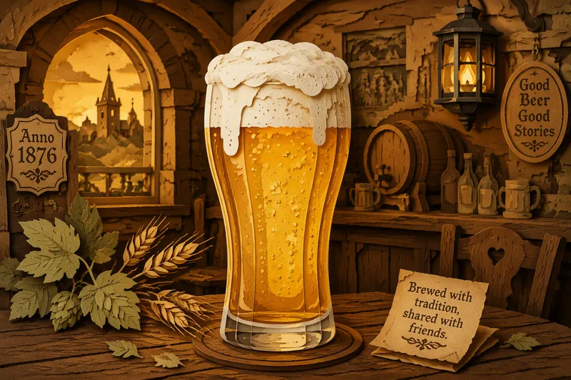 Kultainen pilsner-olut lasissa