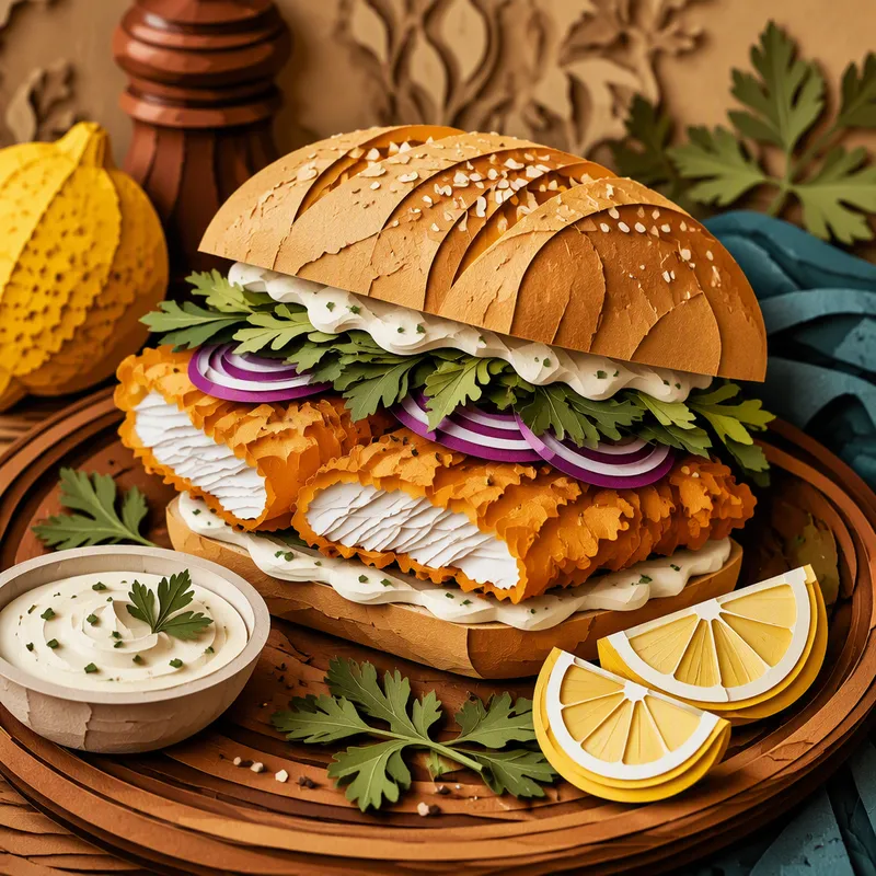 Tuore fischbrötchen-kalaleipä lautasella