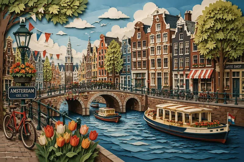 Amsterdamin kanava ja historialliset rakennukset Amsterdamin kanava ja historialliset rakennukset