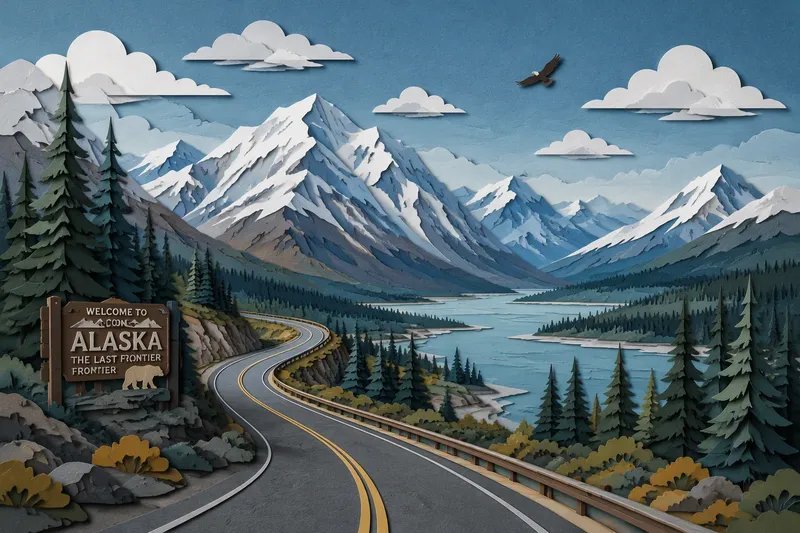 Maisematie Alaskan erämaassa Maisematie Alaskan erämaassa