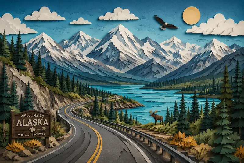 Maisematie Alaskan erämaassa Maisematie Alaskan erämaassa