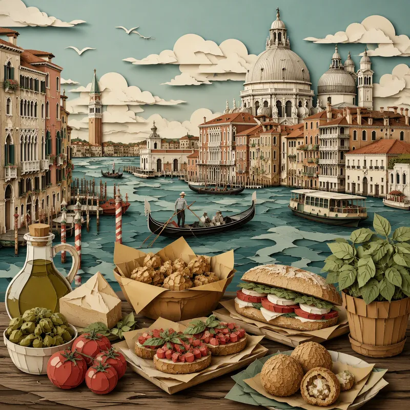 Italialaista ruokaa tarjoiltuna pöydässä
